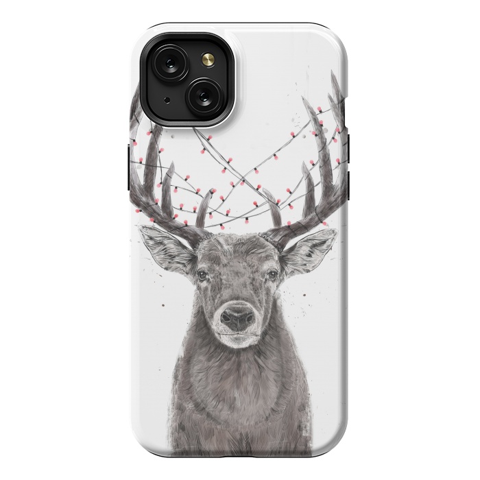 iPhone 15 Plus StrongFit Xmas deer II by Balazs Solti