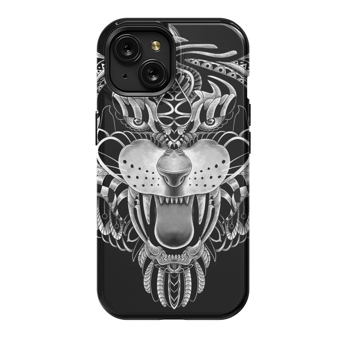 iPhone 15 StrongFit Tiger Ornate by Afif Quilimo