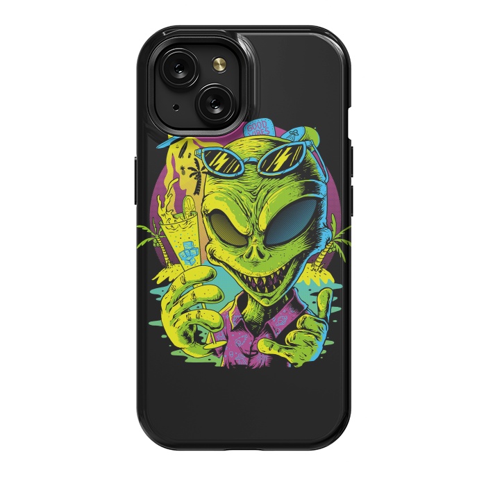 iPhone 15 StrongFit Alien Summer Vibes (Dark) by Afif Quilimo