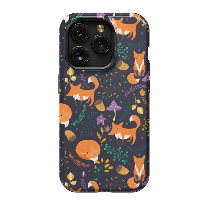 iPhone 15 Pro StrongFit Cute foxes by Julia Badeeva