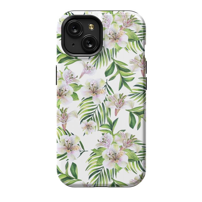iPhone 15 StrongFit White flowers by Julia Badeeva