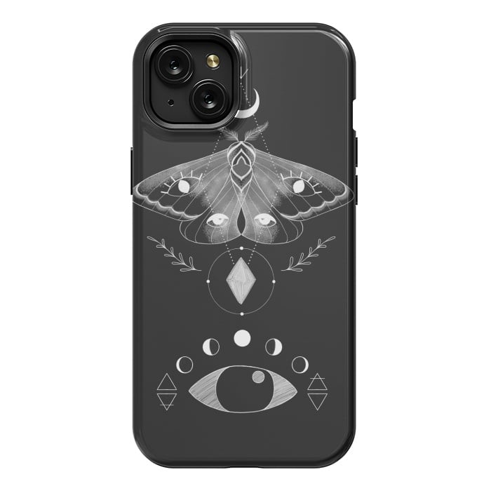 iPhone 15 Plus StrongFit Metaphys Moth by Melissa Lee