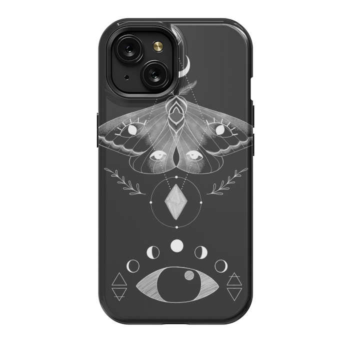 iPhone 15 StrongFit Metaphys Moth by Melissa Lee