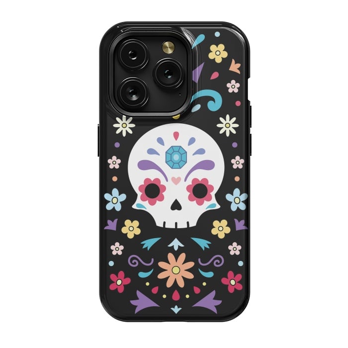 iPhone 15 Pro StrongFit Cute day of the dead by Laura Nagel