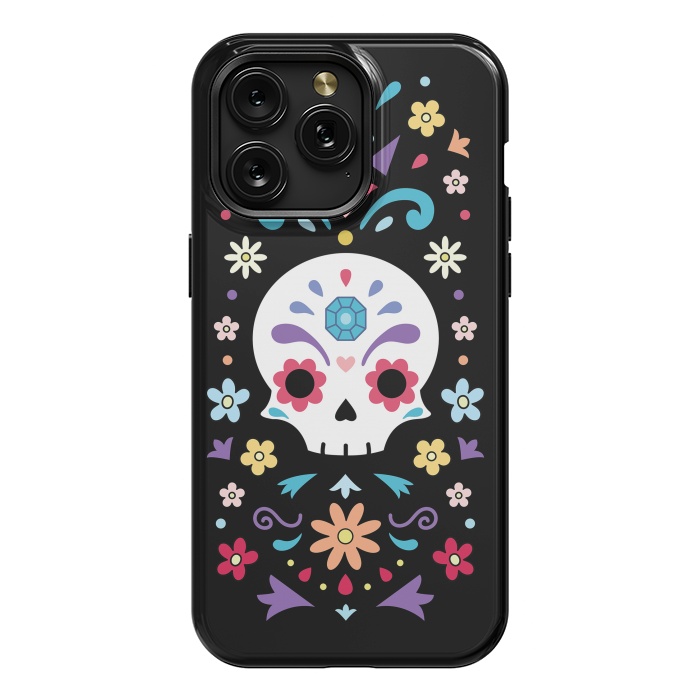 iPhone 15 Pro Max StrongFit Cute day of the dead by Laura Nagel