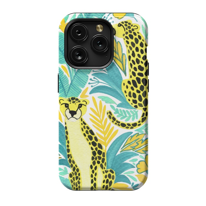 iPhone 15 Pro StrongFit Leopards. Gouache by Julia Badeeva