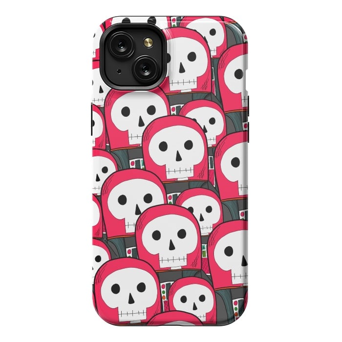 iPhone 15 Plus StrongFit The skeleton astronauts by Steve Wade (Swade)