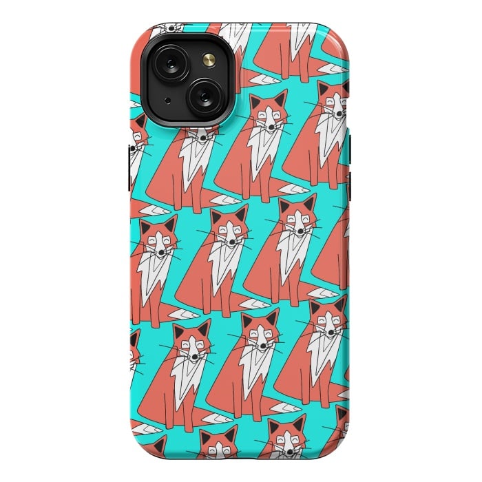 iPhone 15 Plus StrongFit Fox pattern by Steve Wade (Swade)