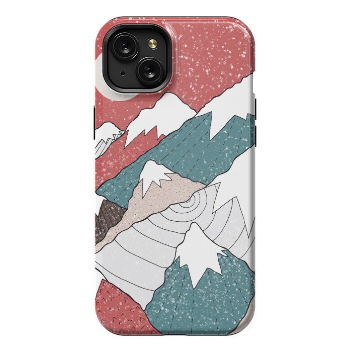 iPhone 15 Plus StrongFit The winter snow peaks by Steve Wade (Swade)