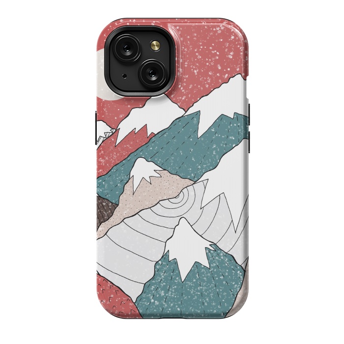 iPhone 15 StrongFit The winter snow peaks by Steve Wade (Swade)