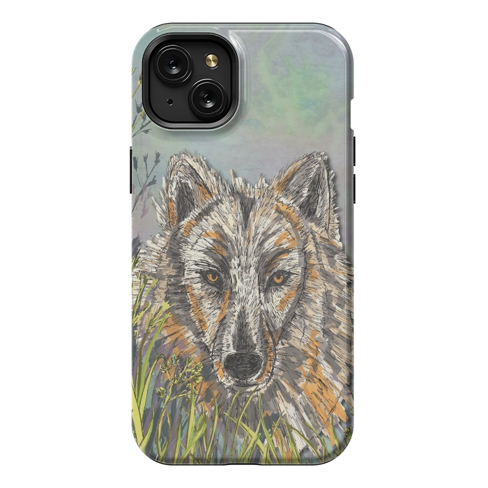 iPhone 15 Plus StrongFit Wolf I by Lotti Brown