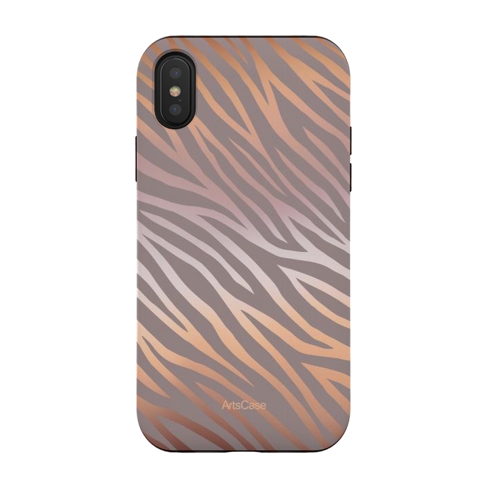iPhone Xs / X StrongFit Peel Zebra by ArtsCase