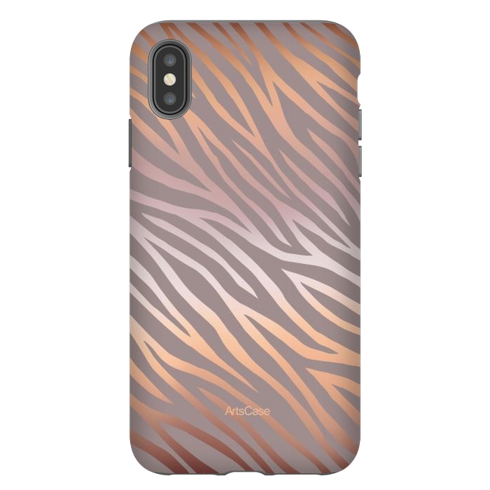iPhone Xs Max StrongFit Peel Zebra by ArtsCase