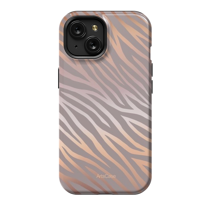 iPhone 15 StrongFit Peel Zebra by ArtsCase