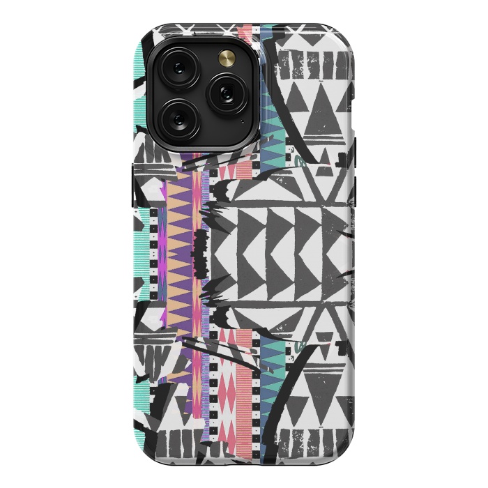 iPhone 15 Pro Max StrongFit Colourful African inspired ethnic print by Oana 