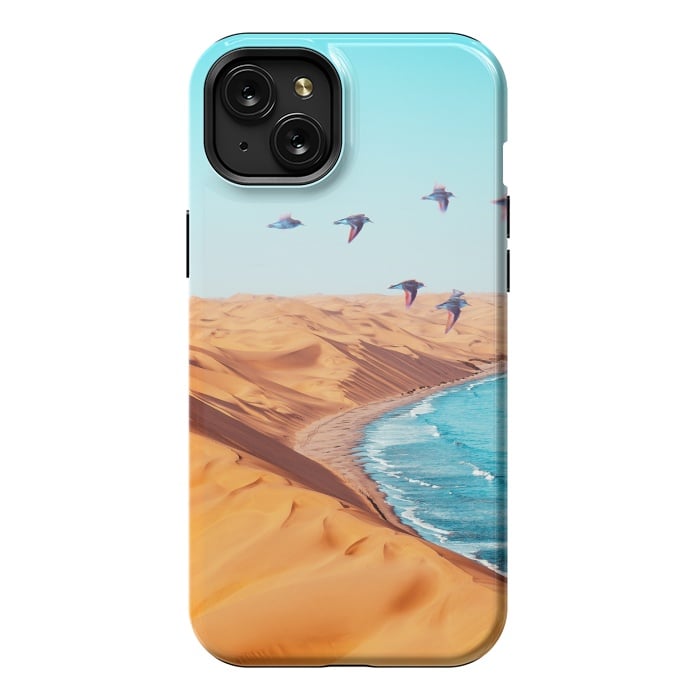 iPhone 15 Plus StrongFit Desert Birds by Uma Prabhakar Gokhale