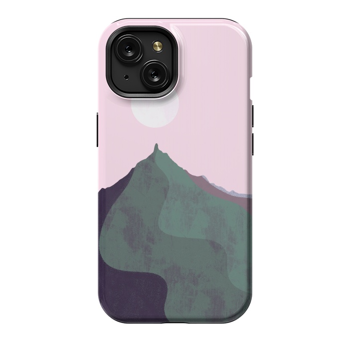 iPhone 15 StrongFit The  mauve sky peak by Steve Wade (Swade)