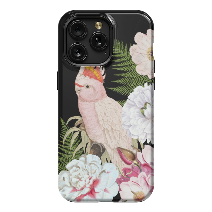 iPhone 15 Pro Max StrongFit Vintage Cockatoo in Flower Jungle by  Utart
