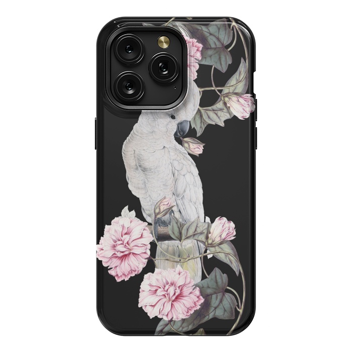 iPhone 15 Pro Max StrongFit Nostalgic White Cockatoo With Pink Flowers by  Utart