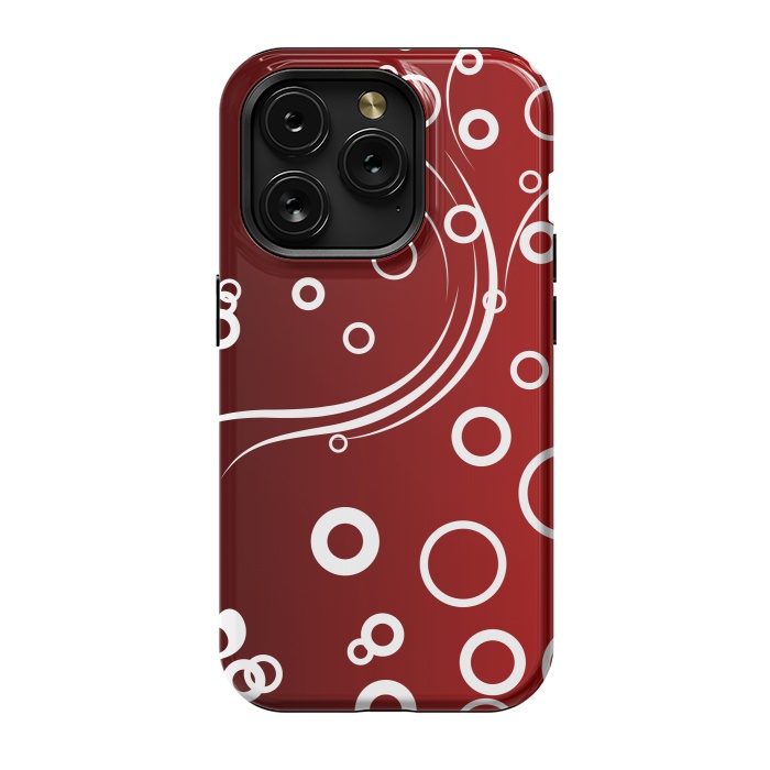 iPhone 15 Pro StrongFit White Abstracts on Red by Texnotropio