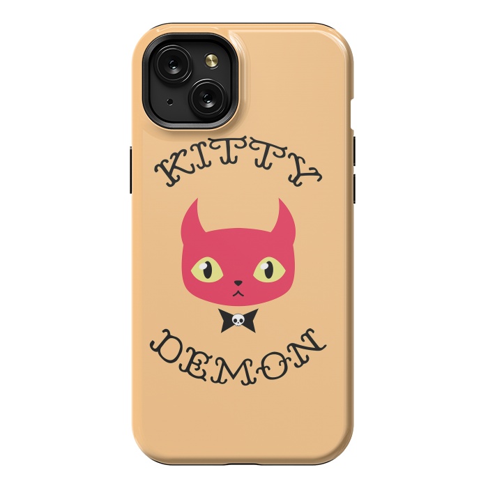 iPhone 15 Plus StrongFit Kitty demon by Laura Nagel