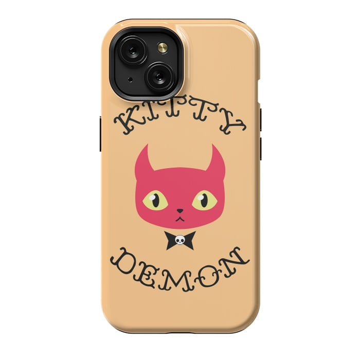 iPhone 15 StrongFit Kitty demon by Laura Nagel