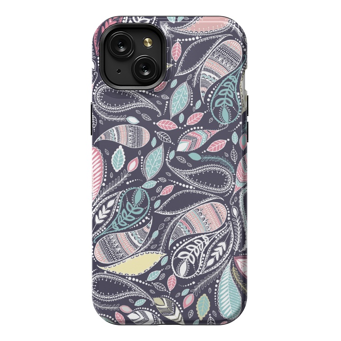 iPhone 15 Plus StrongFit Paisley Princess by Rose Halsey