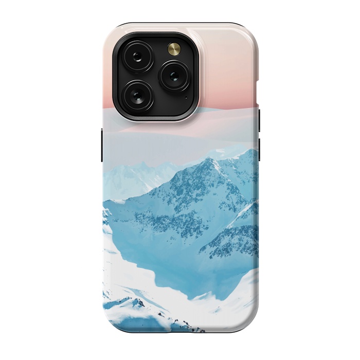 iPhone 15 Pro StrongFit Snow & Blush Horizon by Uma Prabhakar Gokhale