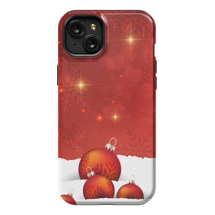 iPhone 15 Plus StrongFit Red Christmas by Texnotropio
