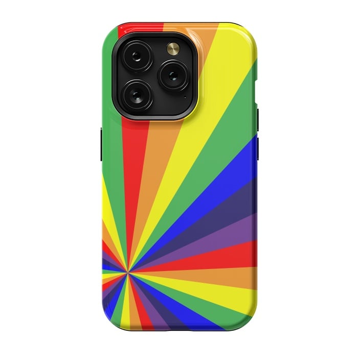 iPhone 15 Pro StrongFit rainbow rays by MALLIKA