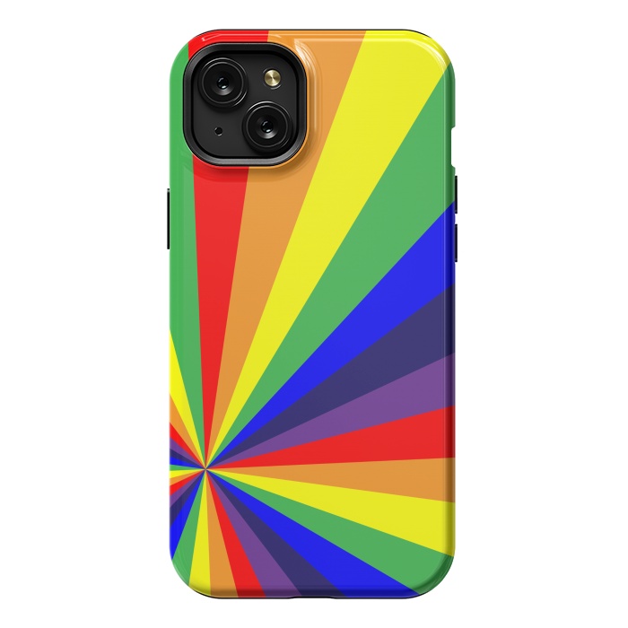 iPhone 15 Plus StrongFit rainbow rays by MALLIKA
