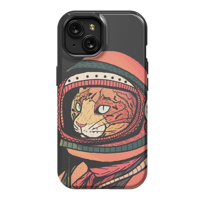 iPhone 15 StrongFit The ginger space cat by Steve Wade (Swade)