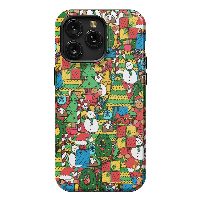 iPhone 15 Pro Max StrongFit Merry Christmas pattern by Steve Wade (Swade)