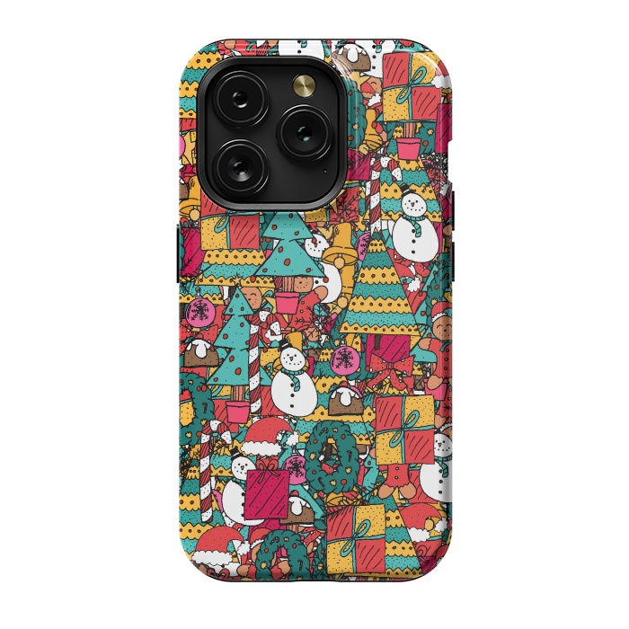 iPhone 15 Pro StrongFit Festive Christmas Pattern by Steve Wade (Swade)