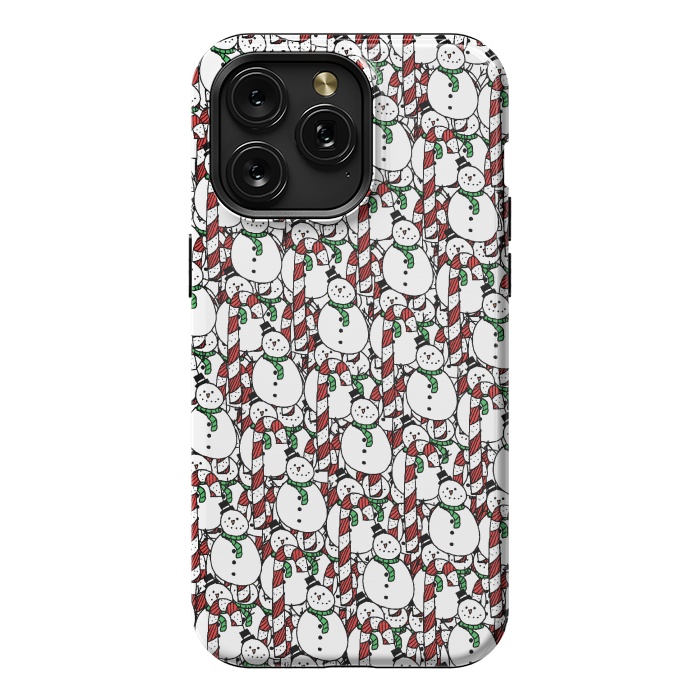 iPhone 15 Pro Max StrongFit Snowman pattern by Steve Wade (Swade)