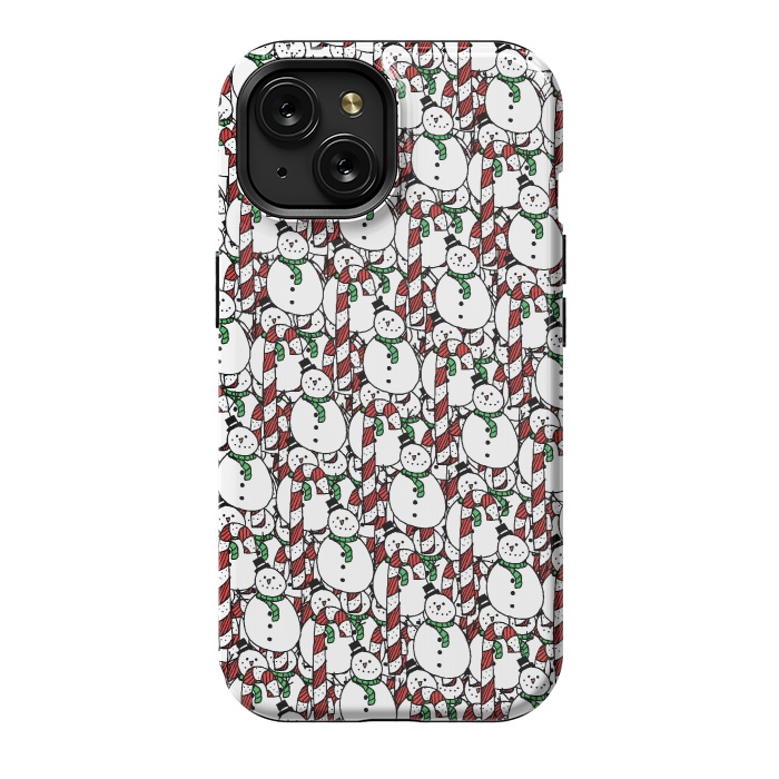 iPhone 15 StrongFit Snowman pattern by Steve Wade (Swade)
