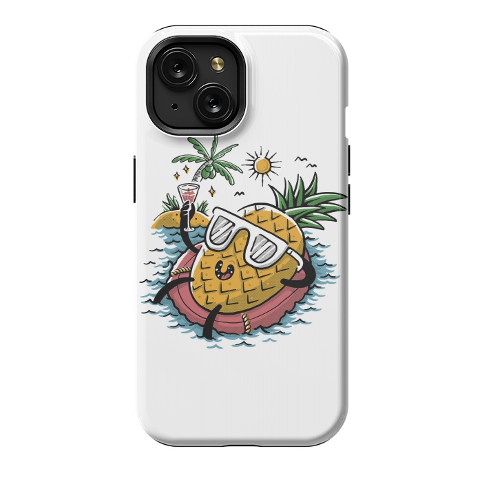 iPhone 15 StrongFit Pineapple Relaxing by Afif Quilimo
