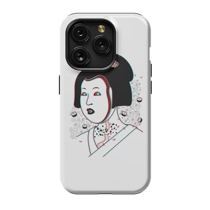 iPhone 15 Pro StrongFit Psychedelic Geisha by Pigboom