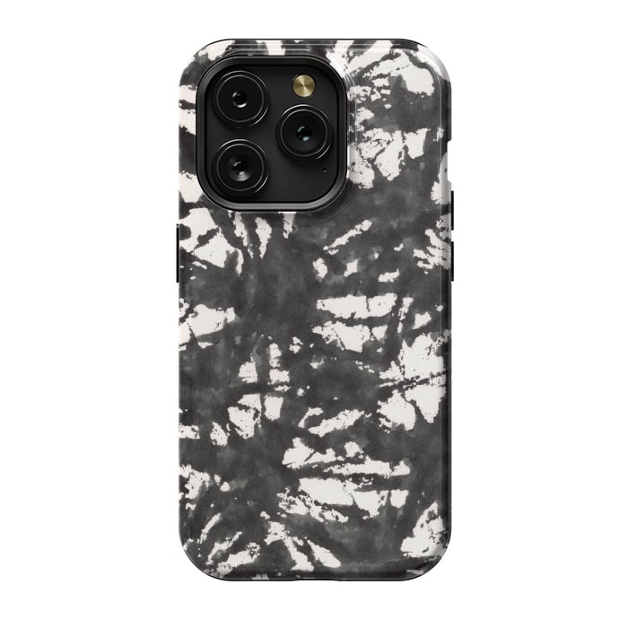 iPhone 15 Pro StrongFit Black Watercolor Stamp by Hanny Agustine