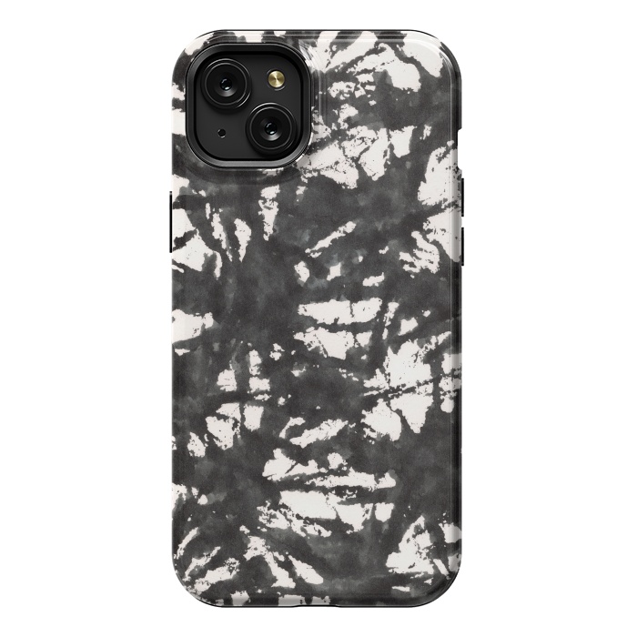 iPhone 15 Plus StrongFit Black Watercolor Stamp by Hanny Agustine