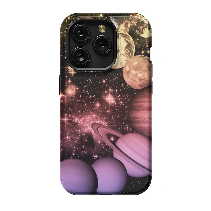 iPhone 15 Pro StrongFit Pastel gradient Solar System space art by Oana 