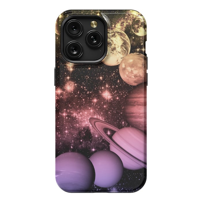 iPhone 15 Pro Max StrongFit Pastel gradient Solar System space art by Oana 
