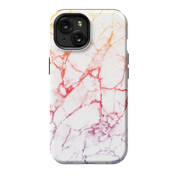 iPhone 15 StrongFit Colour gradient marble texture by Oana 