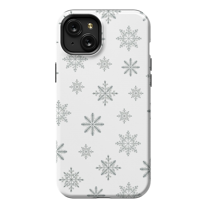 iPhone 15 Plus StrongFit Snowflakes by Julia Badeeva
