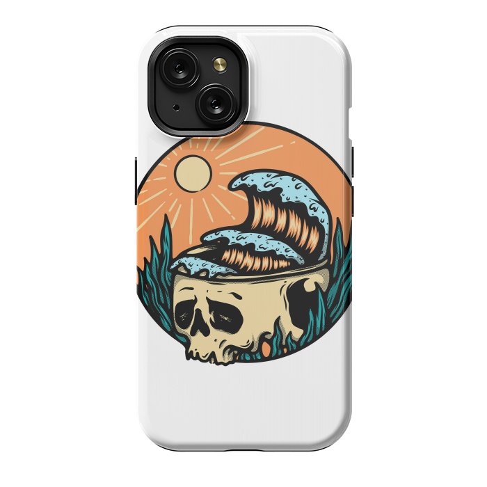 iPhone 15 StrongFit Skull & Wave by Afif Quilimo