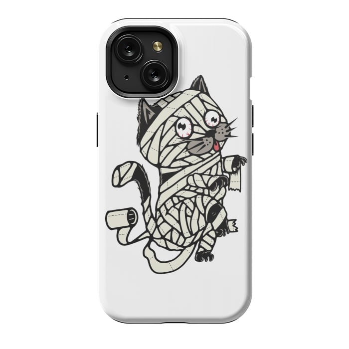 iPhone 15 StrongFit Mummy Cat by Afif Quilimo