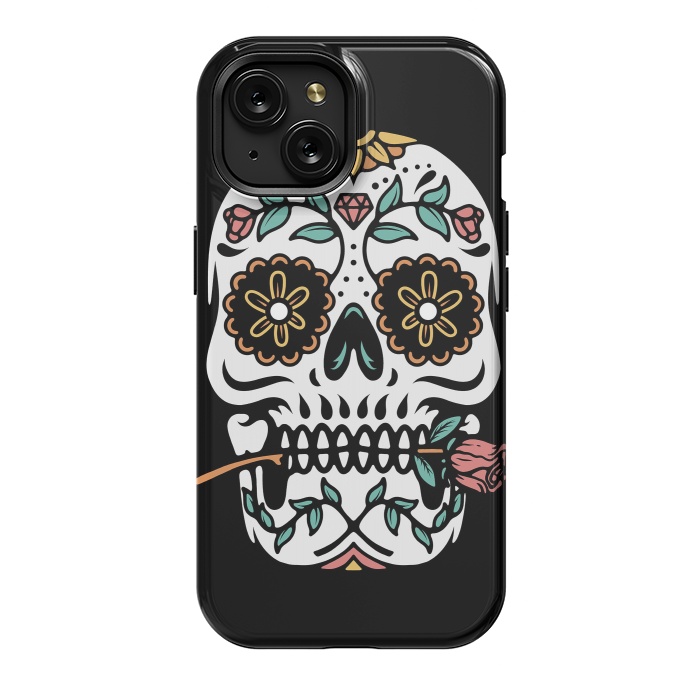 iPhone 15 StrongFit Mexican Skull by Afif Quilimo