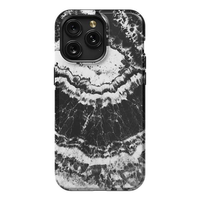 iPhone 15 Pro Max StrongFit Dark geode marble etxture by Oana 