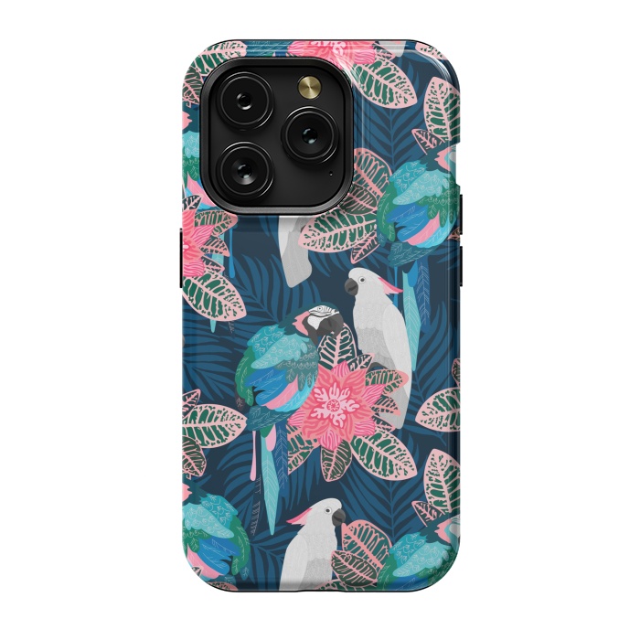 iPhone 15 Pro StrongFit Tropical birds by Julia Badeeva