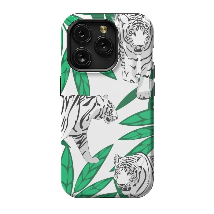 iPhone 15 Pro StrongFit White tigers by Julia Badeeva